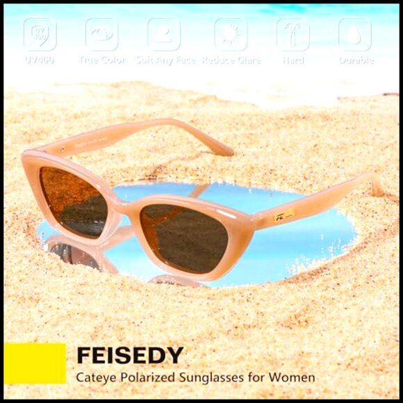 Polarized Cat Eye Sunglasses with Polycarbonate Frames main image 5